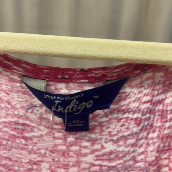 Pink Print Surplice Maxi Dress - Indigo - Picture 4 of 4